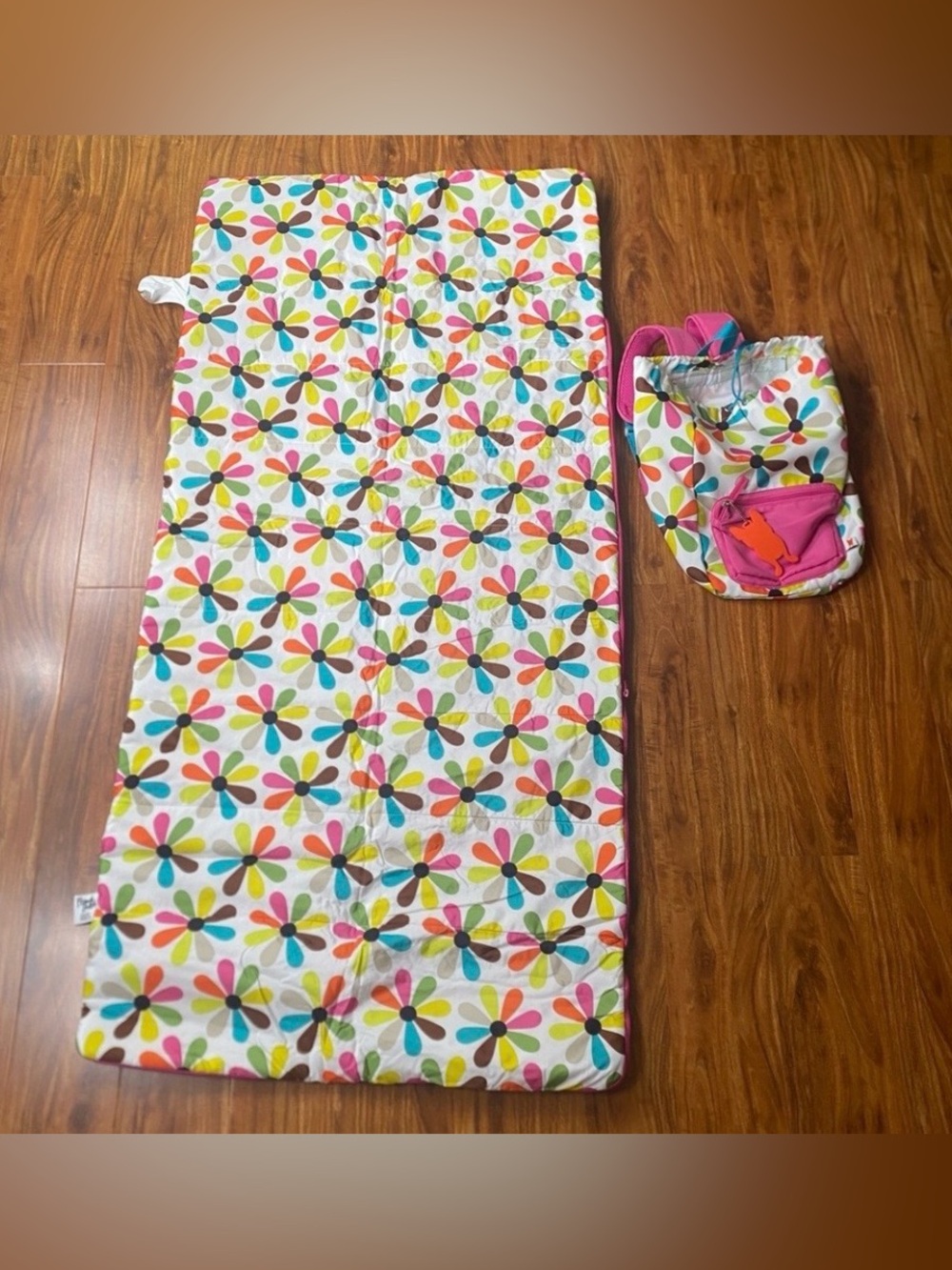 French Bull x Taget Girl Multicolor Retro Floral Sleeping Bag + Backpack Toddler